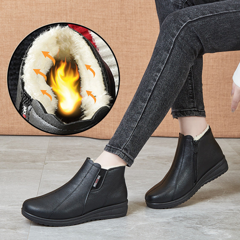 Damen-Stiefeletten mit Plüschfutter