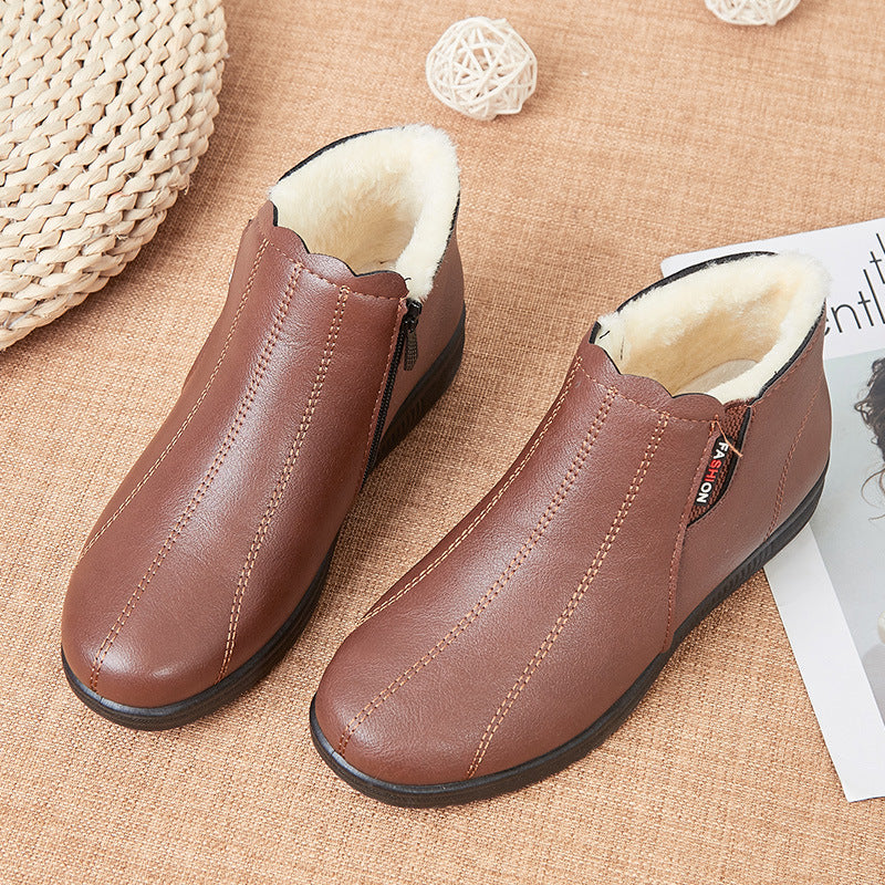 Damen-Stiefeletten mit Plüschfutter