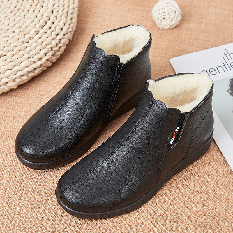 Damen-Stiefeletten mit Plüschfutter