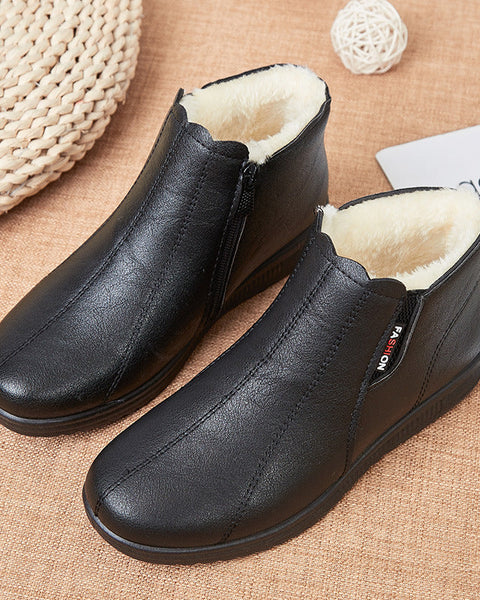 Damen-Stiefeletten mit Plüschfutter
