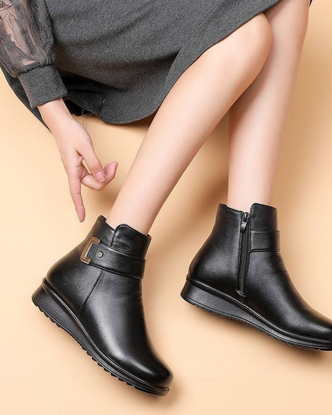 thick flat boots