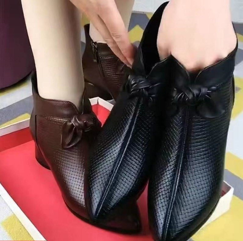Leder-High-Heels