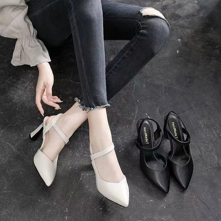 Spitze Stiletto-Sandalen