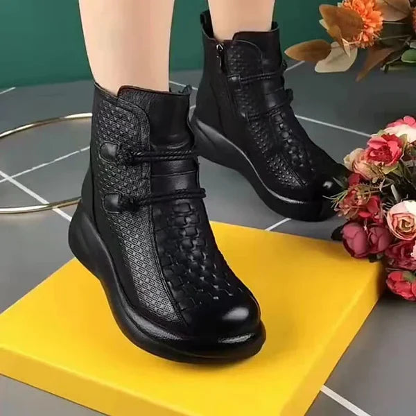 【100% Rindsleder】modische Kurzstiefel