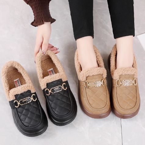 Damen-Baumwollschuhe (drei Schnallen)