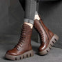 ModaMuseTM 2.0 – Retro-Lederstiefeletten für Damen