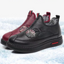 Winter-Damenschuhe aus Baumwolle und Leder (Blumenmuster)