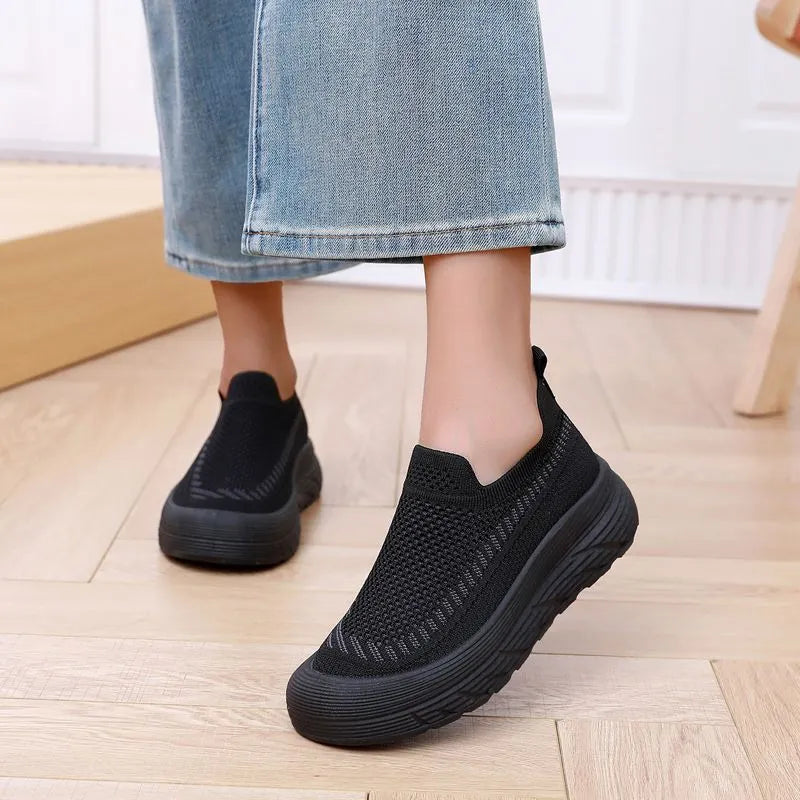 Mesh Plateau-Schuhe für Damen