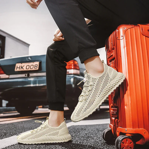 Atmungsaktive Herrenschuhe aus dünnem Mesh mit Hohlmuster
