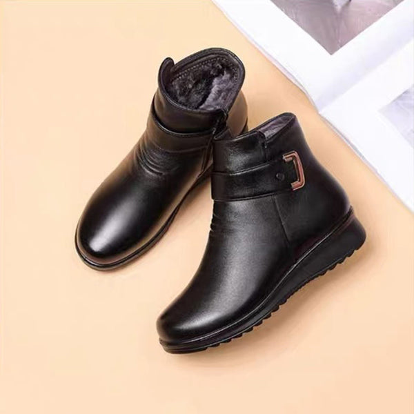 thick flat boots