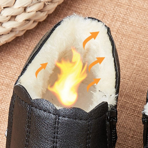 Damen-Stiefeletten mit Plüschfutter