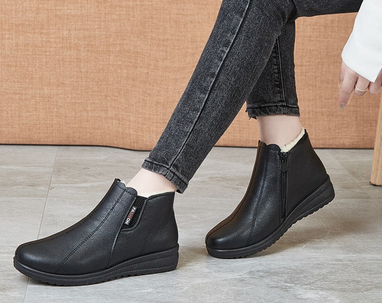 Damen-Stiefeletten mit Plüschfutter