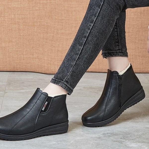 Damen-Stiefeletten mit Plüschfutter