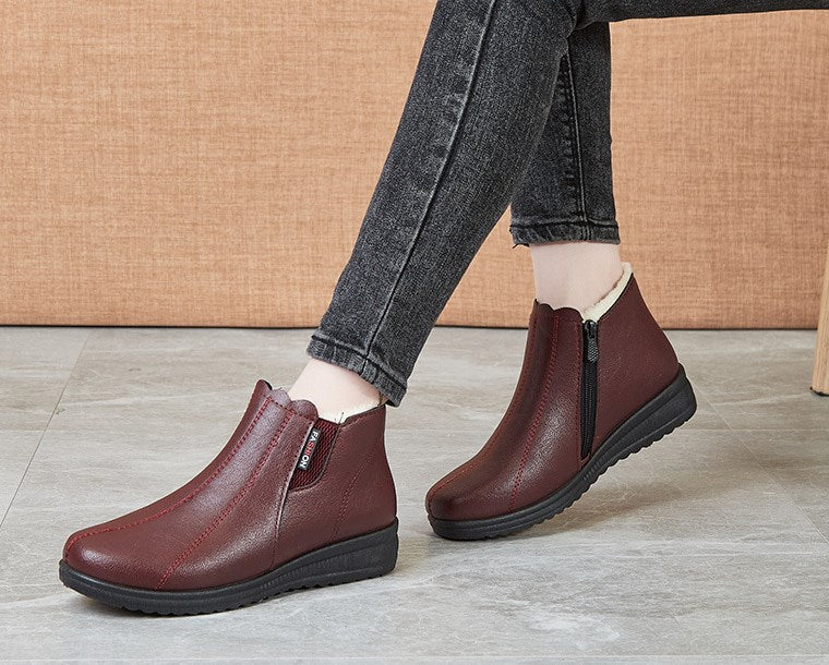 Damen-Stiefeletten mit Plüschfutter