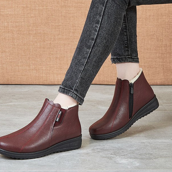 Damen-Stiefeletten mit Plüschfutter