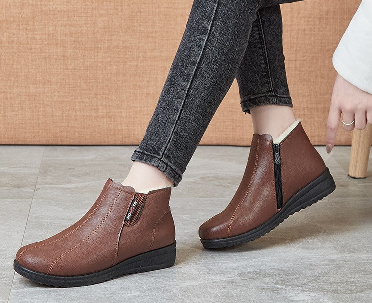 Damen-Stiefeletten mit Plüschfutter