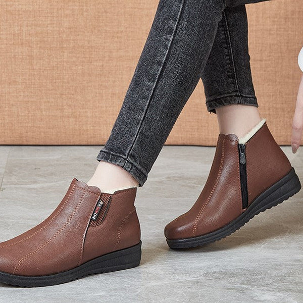 Damen-Stiefeletten mit Plüschfutter