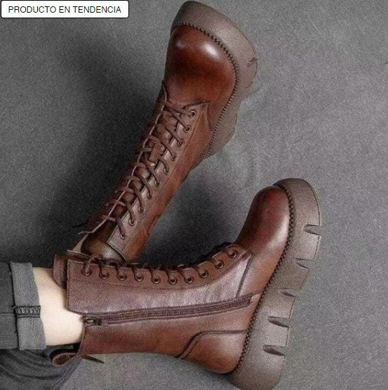 ModaMuseTM 2.0 – Retro-Lederstiefeletten für Damen