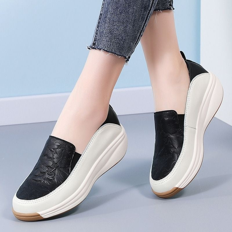 Bedruckte Lederschuhe
