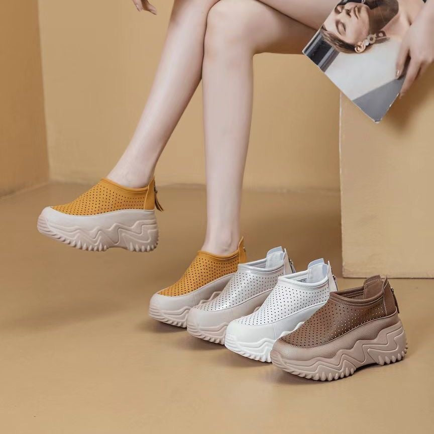Atmungsaktive hohle Lederschuhe M