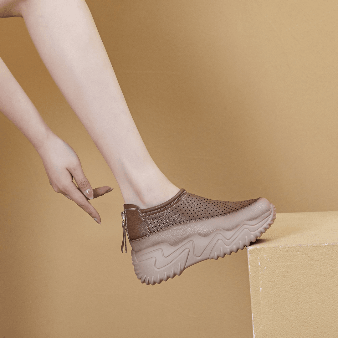Atmungsaktive hohle Lederschuhe M