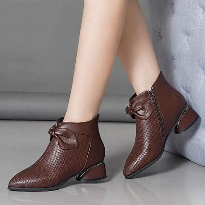Leder-High-Heels