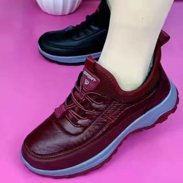 [100% Rindsleder] Warme Lederschuhe mit dicker Sohle