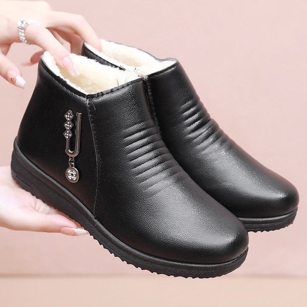 Damenschuhe aus Leder und Baumwolle (j)