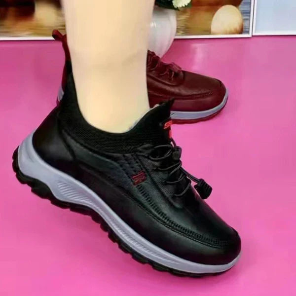 [100% Rindsleder] Warme Lederschuhe mit dicker Sohle
