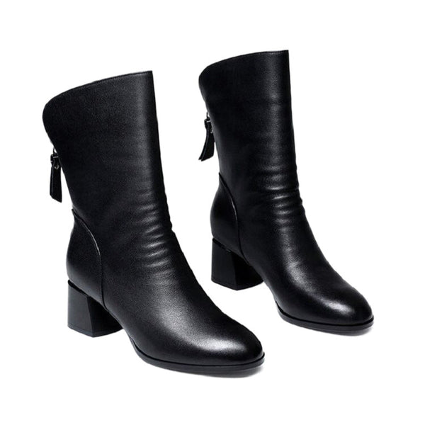 einfarbige Damenstiefel