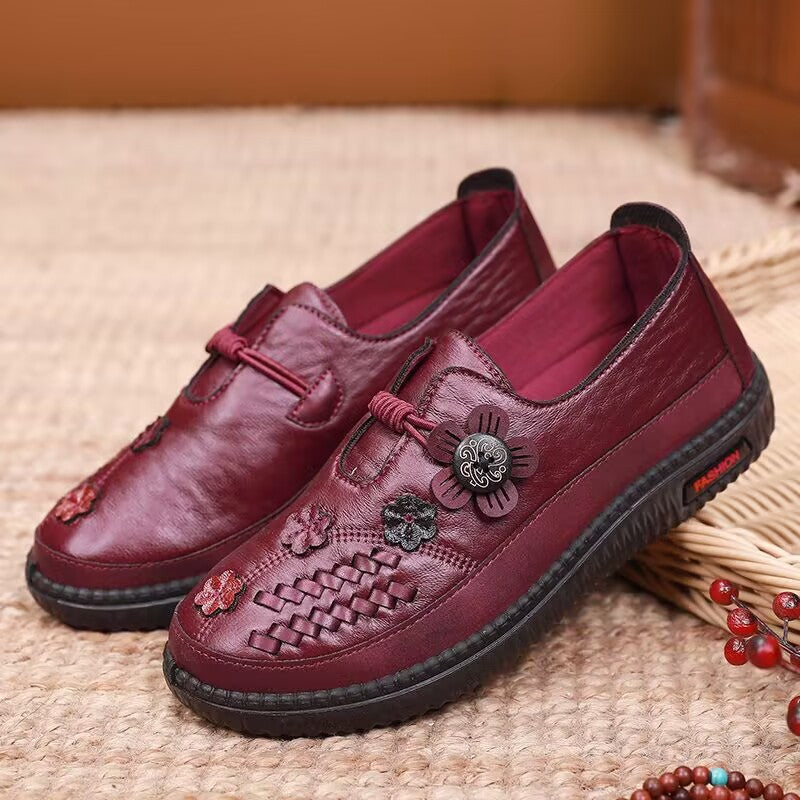 Abriebfeste Lederschuhe mit weicher Sohle