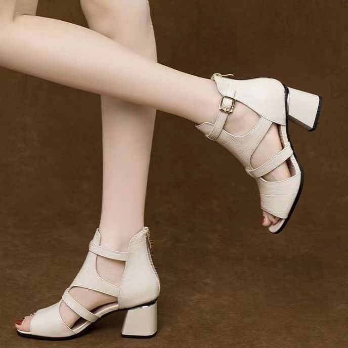 [🐂100 % echtes Leder] Römische Festsandalen