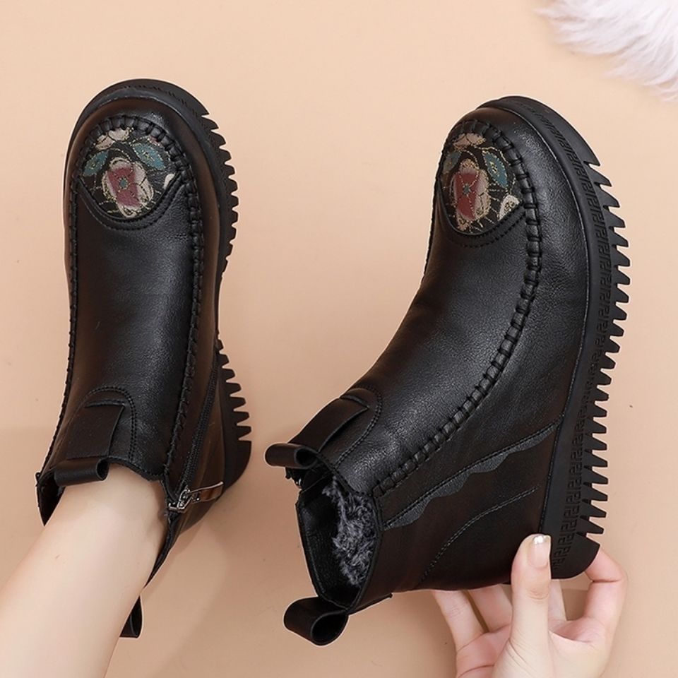Damen Retro rutschfeste warme Schuhe