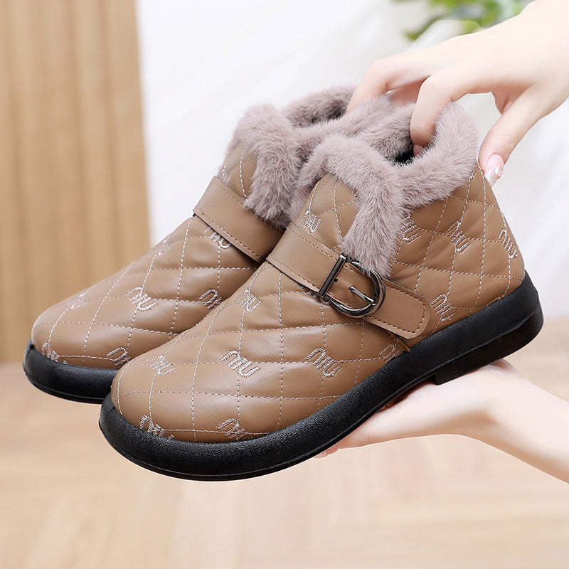 Neue Winter-Slipper aus Samt mit weicher Sohle