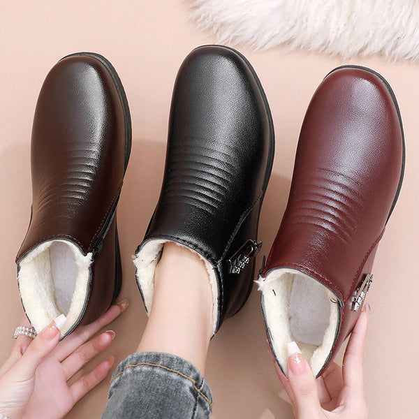 Damenschuhe aus Leder und Baumwolle (j)