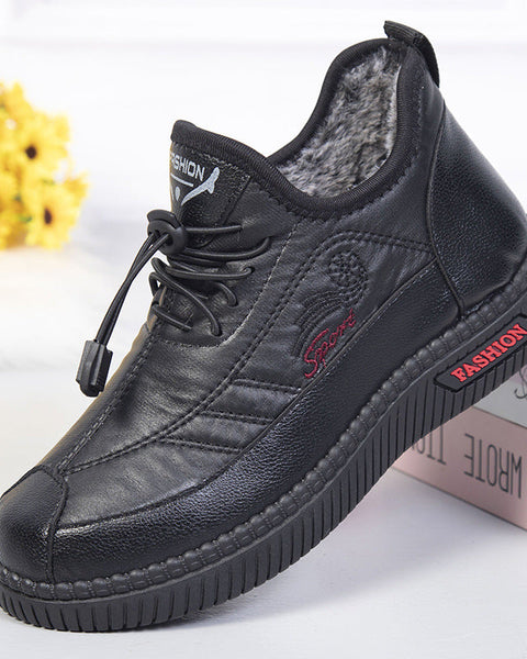 (Rabatt) Winter-Damen-Baumwoll-Lederschuhe (Mode Rot)