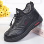(Rabatt) Winter-Damen-Baumwoll-Lederschuhe (Mode Rot)