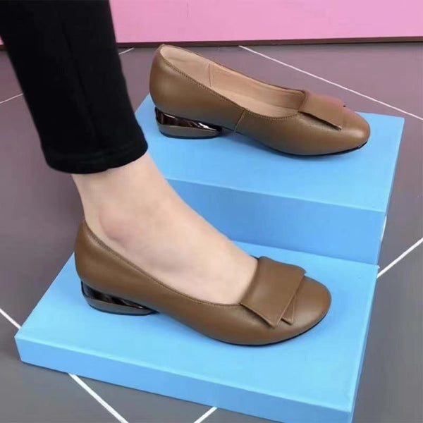 flache Lederschuhe