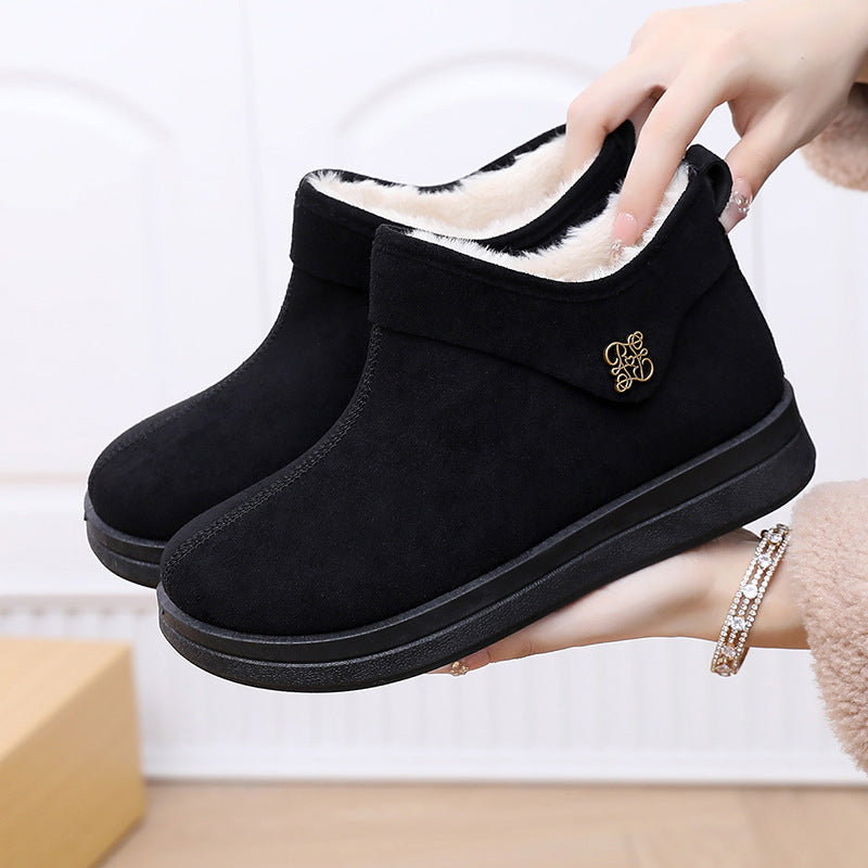Retro-Kurzstiefel mit Fleecefutter