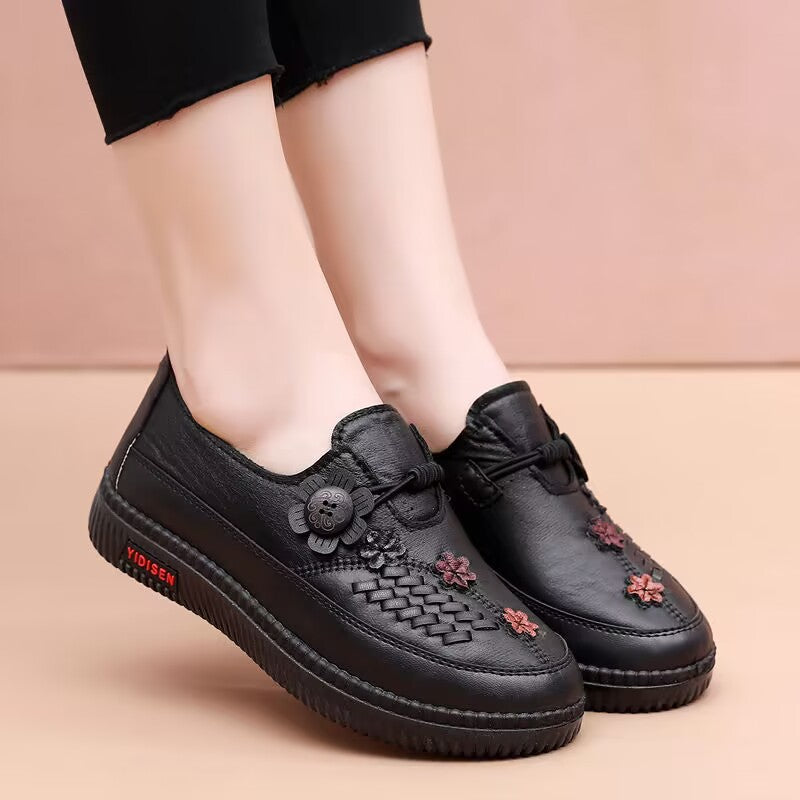 Abriebfeste Lederschuhe mit weicher Sohle