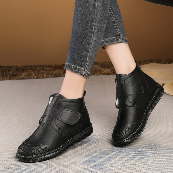 Damen Lederschuhe aus Baumwolle (Schuhspitzenmuster)