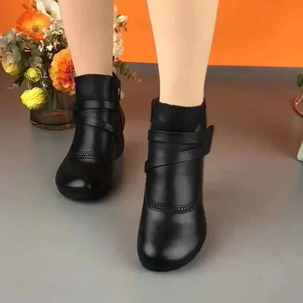 【100% Rindsleder】Retro Damen Stiefeletten