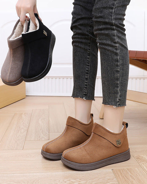 Retro-Kurzstiefel mit Fleecefutter