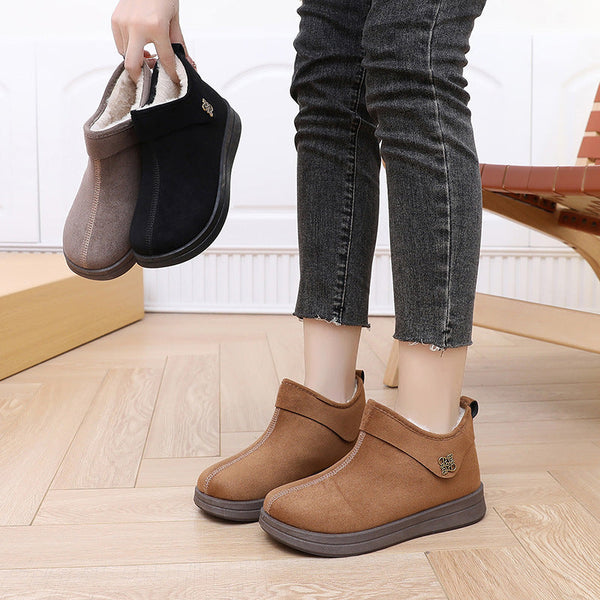 Retro-Kurzstiefel mit Fleecefutter