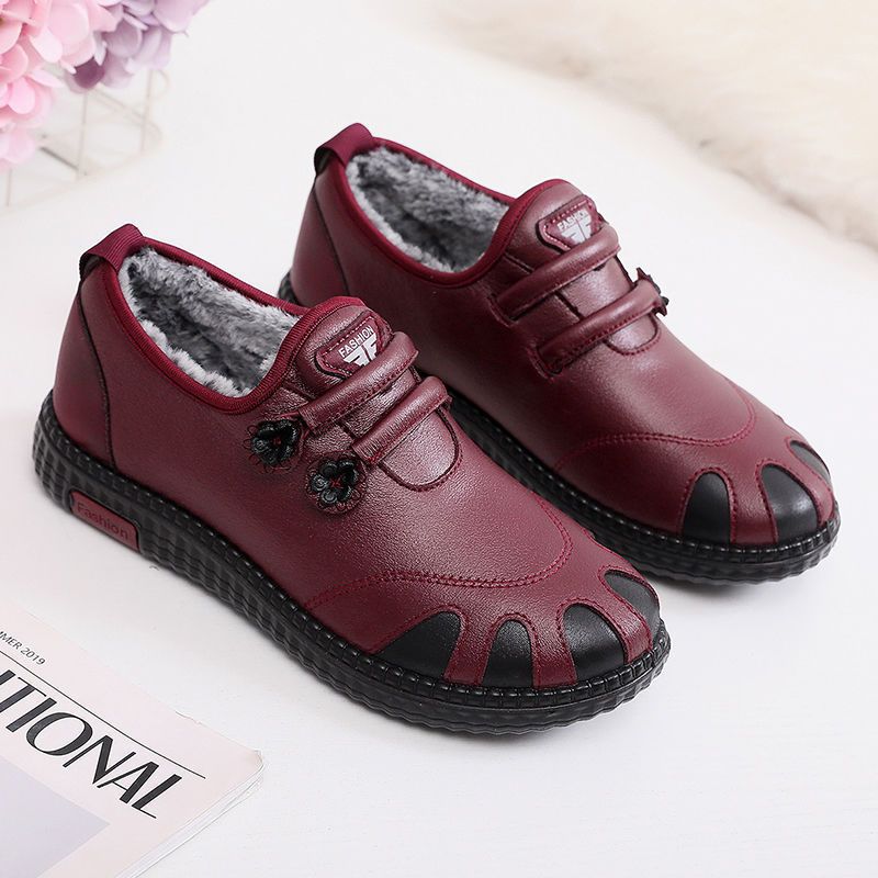 Damenschuhe Baumwolle Leder (Klettverschluss)
