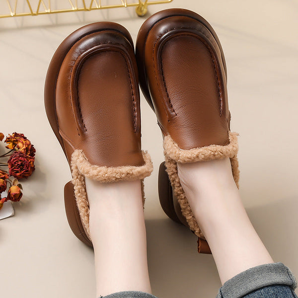 Schuhe aus Spaltleder