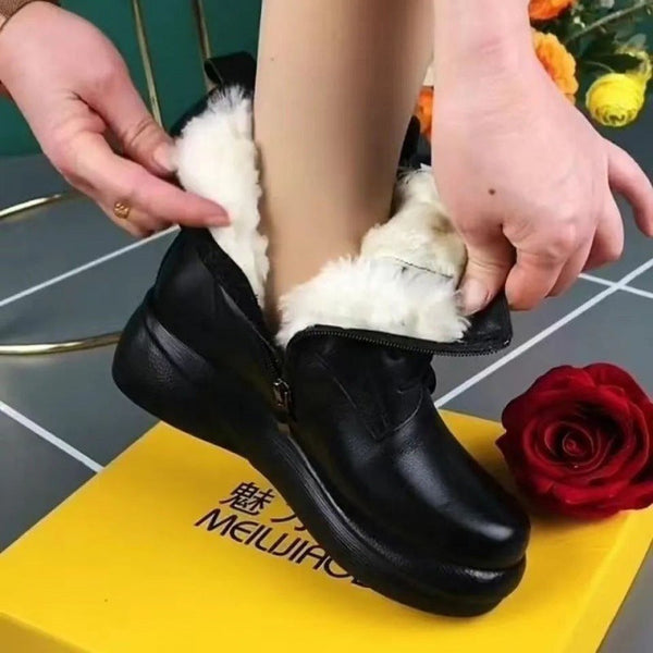 Damen-Martin-Stiefel aus weichem Leder