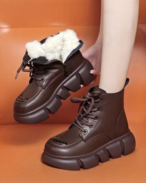 Botas de cuero para mujeres (puntillas especiales) 