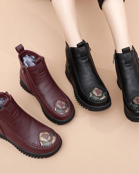 Damen Retro rutschfeste warme Schuhe