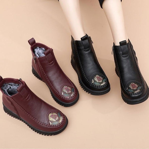 Damen Retro rutschfeste warme Schuhe